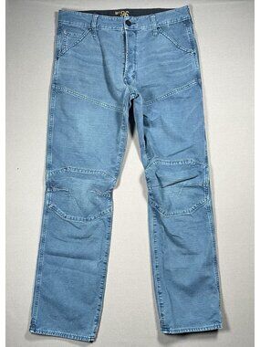 G-Star Raw 5620 Elwood 3D 96 Innovation Regular Blue Canvas Pants - Men 32 X 32